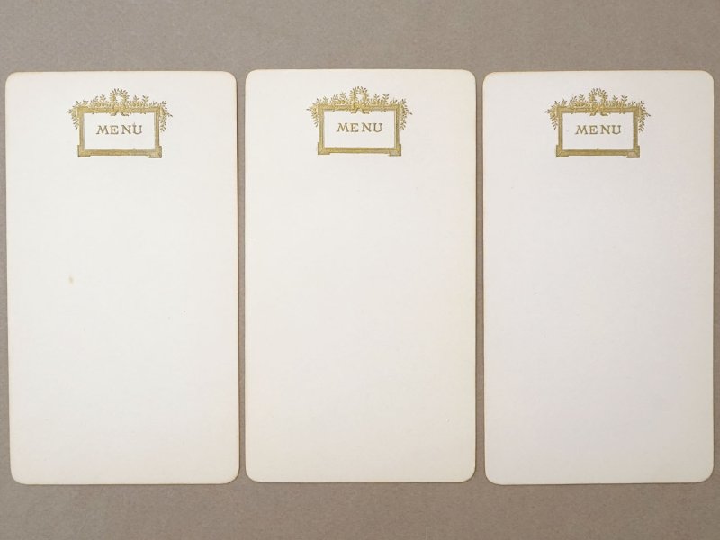 画像3: 未使用 アンティーク メニューカード 6枚セット MENU ルイ16世スタイル 