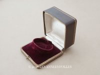 19世紀末 アンティーク 本革製 ジュエリーボックス ブレスレット用 ダークブラウン