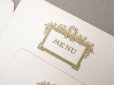 画像2: 未使用 アンティーク メニューカード 6枚セット MENU ルイ16世スタイル  (2)