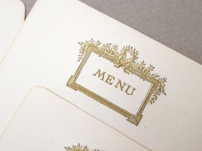 画像2: 未使用 アンティーク メニューカード 6枚セット MENU ルイ16世スタイル 