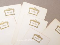 未使用 アンティーク メニューカード 6枚セット MENU ルイ16世スタイル 