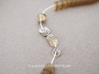 アンティーク ゼラチン製  スパンコール ソレイユ 4mm シルバー & シャンパンゴールド  ダブルフェイス