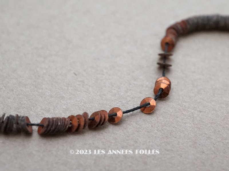 画像1: アンティーク ゼラチン製 スパンコール 3mm メタリックブラウン