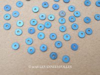 1900年頃 アンティーク ストライプ柄 スパンコール 4mm ブルー 