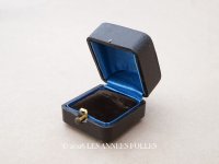 19世紀末 アンティーク 本革製 ジュエリーボックス リングボックス 黒