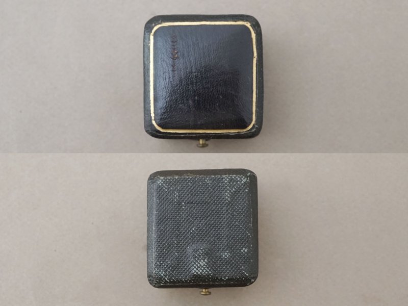 画像4: 19世紀末 アンティーク 本革製 ジュエリーボックス リングボックス 黒