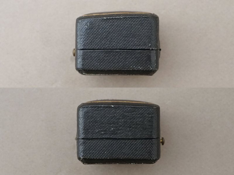 画像6: 19世紀末 アンティーク 本革製 ジュエリーボックス リングボックス 黒