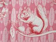 画像8: 未使用 1900年頃 アンティーク 天使＆栗鼠＆蝶々 コットン製ファブリック  200×78cm (8)