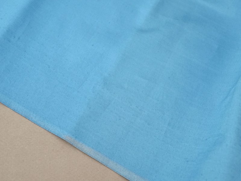 画像6: アンティーク シルク製 ファブリック ブルー 124×115cm