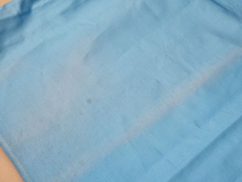 画像11: ＊蚤の市＊アンティーク シルク製 ファブリック ブルー 2点セット 124×100cm 124×45cm