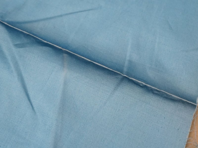 画像10: ＊蚤の市＊アンティーク シルク製 ファブリック ブルー 2点セット 124×100cm 124×45cm