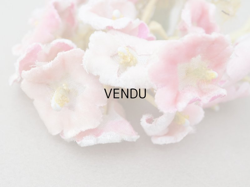 画像5: アンティーク ベルベットの布花 パウダーピンク 15輪 