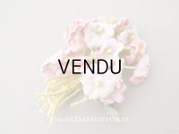 アンティーク ベルベットの布花 パウダーピンク 15輪 