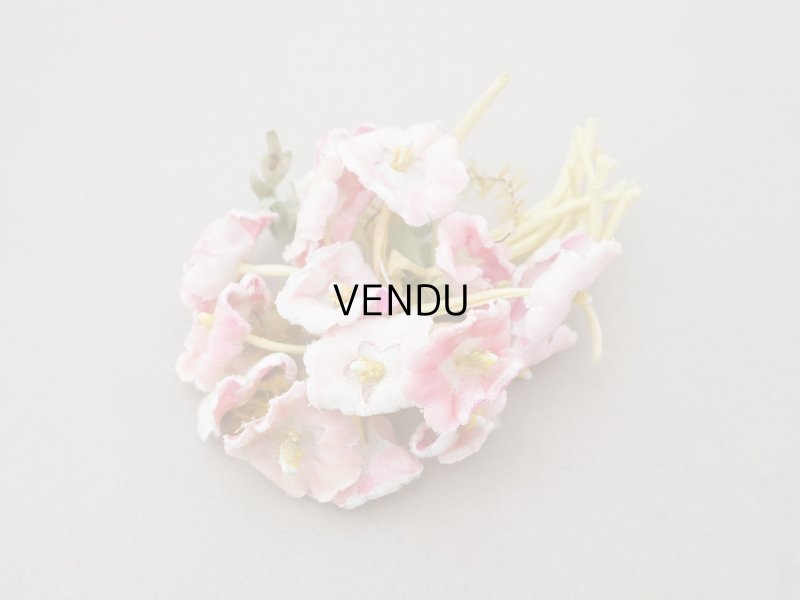 画像2: アンティーク ベルベットの布花 パウダーピンク 15輪 