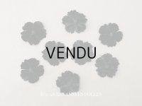 アンティーク 布花材料 ベルベットの花びら 花芯付き 8ピースのセット 約4.3cm 布花 黒