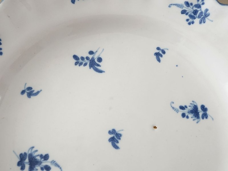 画像2: ＊蚤の市＊18世紀 アンティーク プレート ムスチエ ムスティエ 小花柄