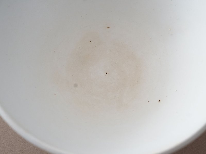 画像10: 19世紀 アンティーク カフェオレボウル 花のレリーフ柄 オフホワイト