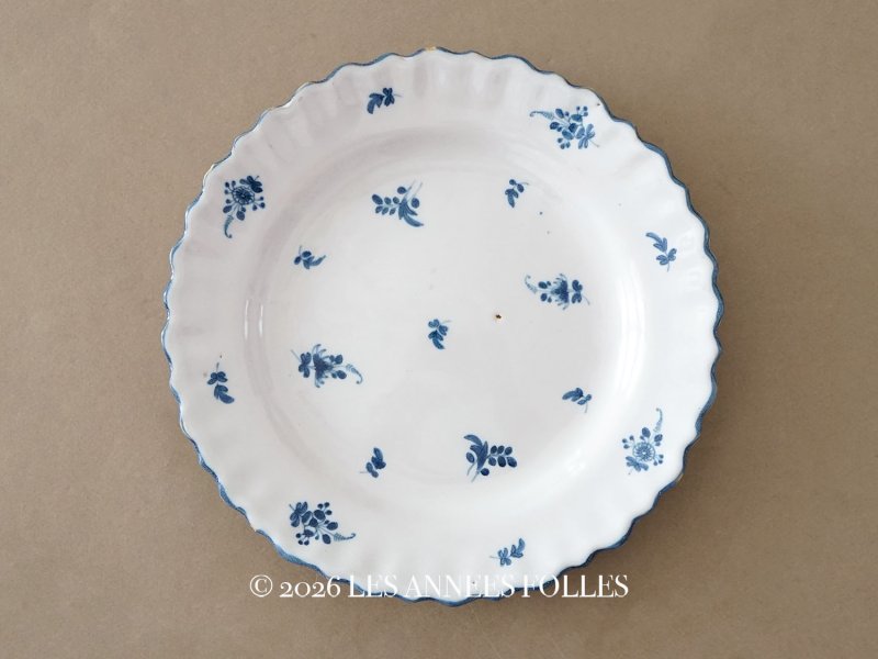 画像1: ＊蚤の市＊18世紀 アンティーク プレート ムスチエ ムスティエ 小花柄