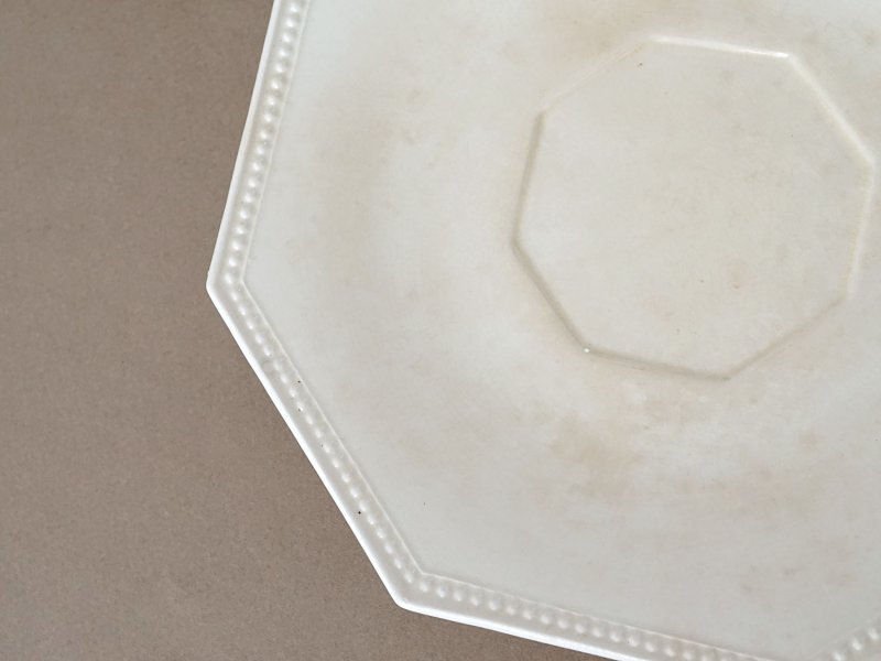 画像3: ＊蚤の市＊19世紀 アンティーク オクトゴナル コーヒーソーサー モントロー窯 - MONTEREAU -