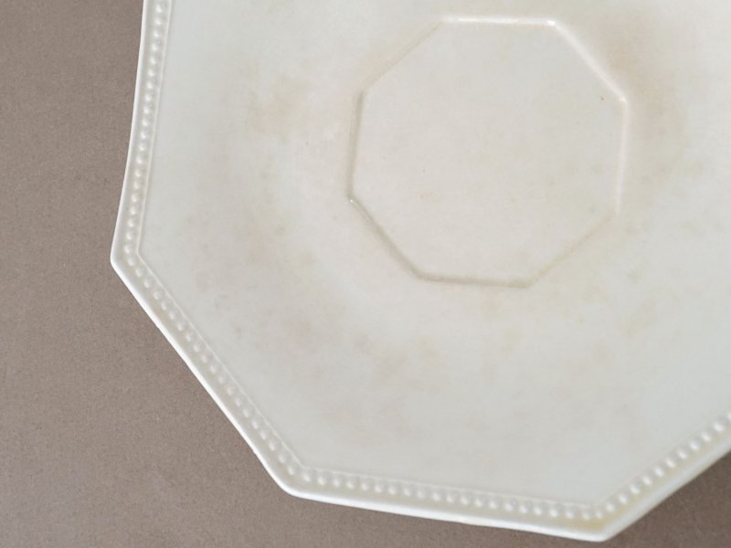 画像4: ＊蚤の市＊19世紀 アンティーク オクトゴナル コーヒーソーサー モントロー窯 - MONTEREAU -