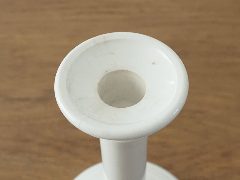 画像3: ＊蚤の市＊ アンティーク キャンドルホルダー 燭台 オフホワイト SARREGUEMINES窯 
