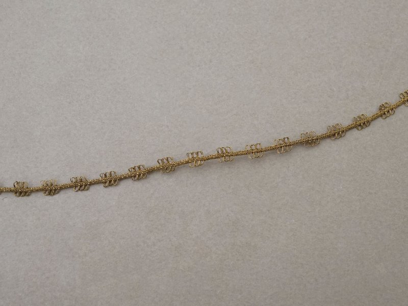 画像3: 1900年頃 アンティーク 極細 5mm メタル製 トリム ゴールド 45cm ドール用 