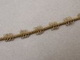 画像2: 1900年頃 アンティーク 極細 5mm メタル製 トリム ゴールド 45cm ドール用  (2)