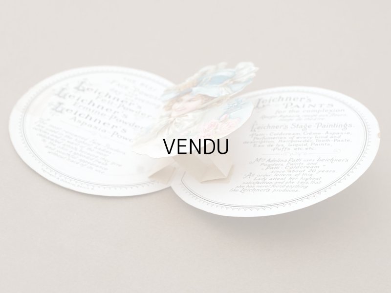 画像3: アンティーク 見開き型 パフュームカード PARFUMERIE THEATRALE L.Leichner's Fettpuder BERLIN