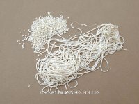 アンティーク シードビーズ エクリュ ガラス ビーズ 1cm=5粒 21g