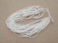 画像2: アンティーク ガラス製 クリア カット入り 六角形 シードビーズ 1cm=6粒 24〜27g (2)