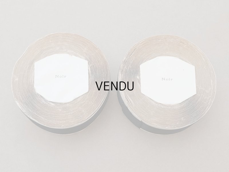 画像5: 未使用 アンティーク リボン サテン&グログランのダブルフェイス 10m 2.6cm幅 黒