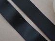 画像3: 未使用 アンティーク リボン サテン&グログランのダブルフェイス 10m 2.6cm幅 黒 (3)