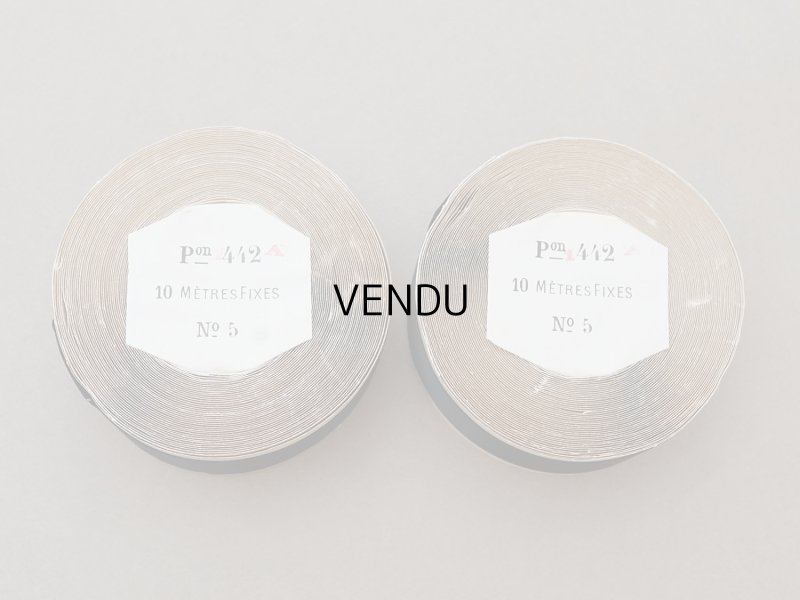 画像4: 未使用 アンティーク リボン サテン&グログランのダブルフェイス 10m 2.6cm幅 黒
