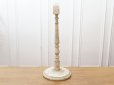 画像4: アンティーク ディスプレイスタンド オフホワイト パールリム 高さ 約47.5cm (4)