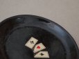画像2: 19世紀 アンティーク パピエマシェ トランプ柄 小さなトレイ コースター ナポレオン3世時代  (2)