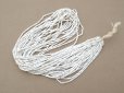 画像2: アンティーク ガラスビーズ  六角形 ホワイトラスター 約2×7mm 40〜41g (2)