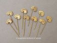 画像1: 1900年頃 アンティーク フェザーのエパングル ゴールド 10ピースのセット (1)