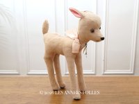 アンティーク バンビのぬいぐるみ パウダーピンク フランス製 FLOR