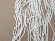 画像3: アンティーク ガラス製 サティネビーズ ホワイト 1cm=8粒  (3)