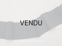 ＊蚤の市＊アンティーク シルク製 ピコットリボン 黒のライン入り 65cm 8.1cm幅