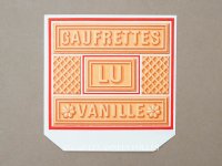 1900年頃 アンティーク ラベル 『LU』バニラウエハース GAUFRETTES VANILLE - LEFEVRE-UTILE -