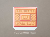1900年頃 アンティーク ラベル 『LU』バニラウエハース GAUFRETTES VANILLE - LEFEVRE-UTILE -