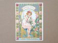 画像1: アンティーク 『LU』 クロモ 花の妖精 タチアオイ ROSE TREMIERE - LEFEVRE-UTILE - (1)