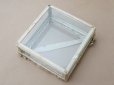 画像9: アンティーク 大きなジュエリーボックス ペールブルー リボン＆レース ガラスケース 20×20×7.5cm (9)