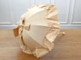 画像3: 19世紀末 アンティーク 日傘 パラソル 薔薇の彫刻i&モノグラム入り シルク製 キャメルベージュ  (3)