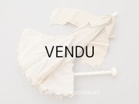 19世紀末 アンティーク 日傘 パラソル 薔薇の彫刻i&モノグラム入り シルク製 キャメルベージュ 