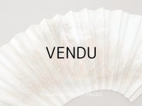 ＊蚤の市＊19世紀末 アンティーク 天使と女神 ファンリーフ シルク 扇面 ハンドペイント