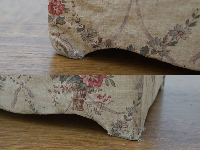 画像16: 1900年頃  アンティーク カルトナージュチェスト  薔薇の花かご ローズバスケット