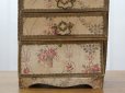 画像4: 1900年頃  アンティーク カルトナージュチェスト  薔薇の花かご ローズバスケット (4)
