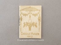 1913年 アンティーク ローズパニエ＆薔薇のガーランド 小さなカレンダーのカルネ  - CHOCOLAT MASSON -